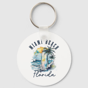 Llavero Playa Miami Florida Surf Vintage Surf Playa Surfis