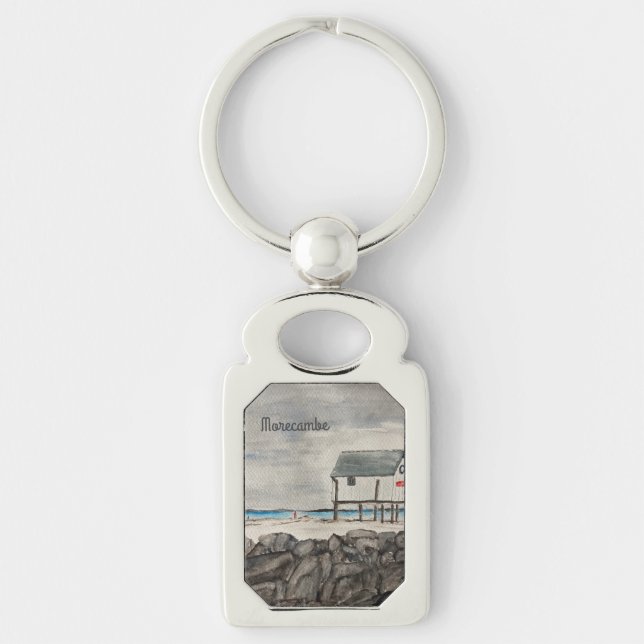 Llavero Playa Morecambe Hut Lancashire (Anverso)