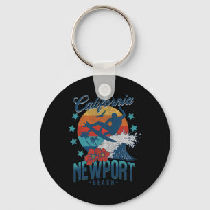 Llavero Playa Newport California Surfing Vacaciones Vintag