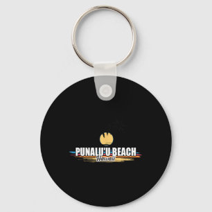 Llavero Playa Punalu'u Hawaii Playa de Surf Retro para Hom