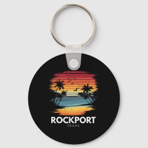 Llavero Playa Rockport Texas Surfboard Surfing Vintage