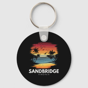 Llavero Playa Sandbridge Virginia Surfboard Surfing Vintag