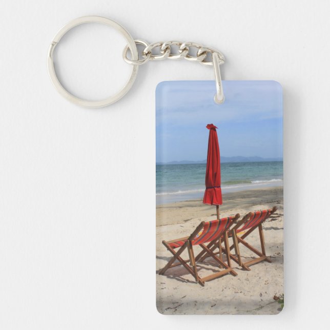 Llavero Playa tropical (Frente)