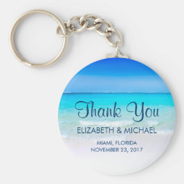 Llavero Playa tropical con Boda turquesa gracias
