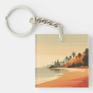 Llavero Playa vintage/retro/tropical