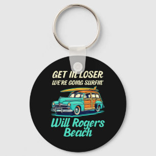 Llavero Playa Will Rogers California Olas Mujeres Hombres
