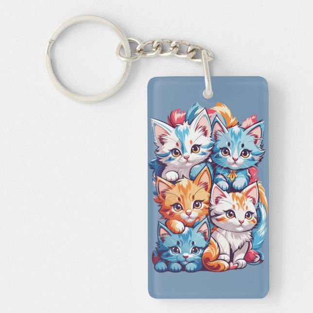 Llavero Playas de Kawaii Kitties (Frente)
