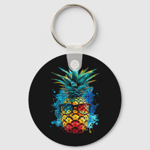 Llavero Playas de Verano Coloridas de Pineapple Tropical