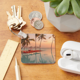 Llavero Playas tropicales   Playa y piscina tropical de Ma