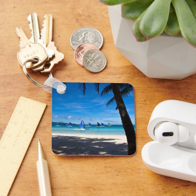Llavero Playas tropicales | White Beach Boracay Philippine (Escritorio )