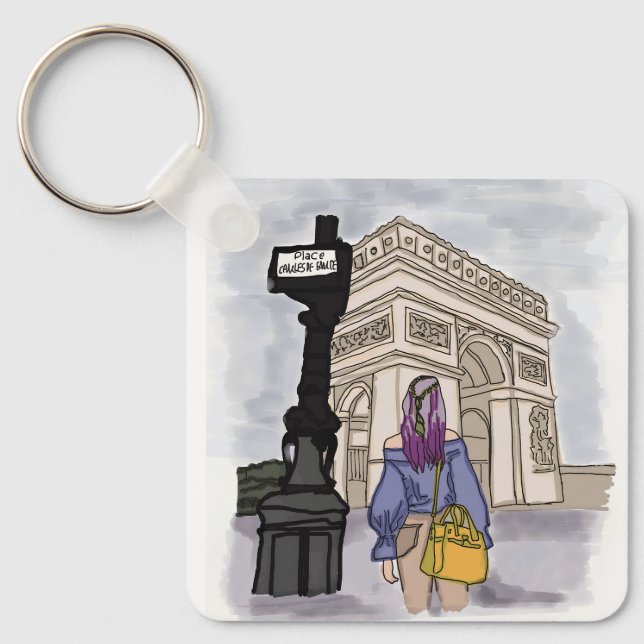 Llavero Plaza Charles de Gaulle París. (Anverso)