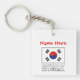 Llavero Plaza de Corea del Sur Acrílica Personalizada