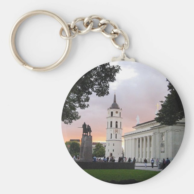 Llavero Plaza de la Catedral en Vilnius, LITHUANIA — (Frente)