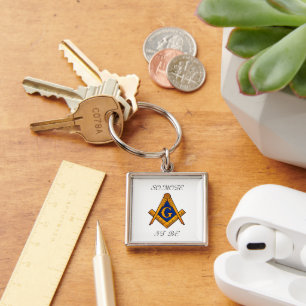 Llavero Plaza Freemason y Masónica de Caridad Compass