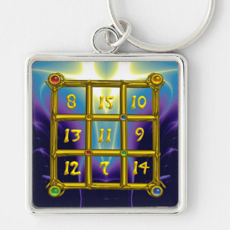 Llavero PLAZA MÁGICA 33 , azul morado negro