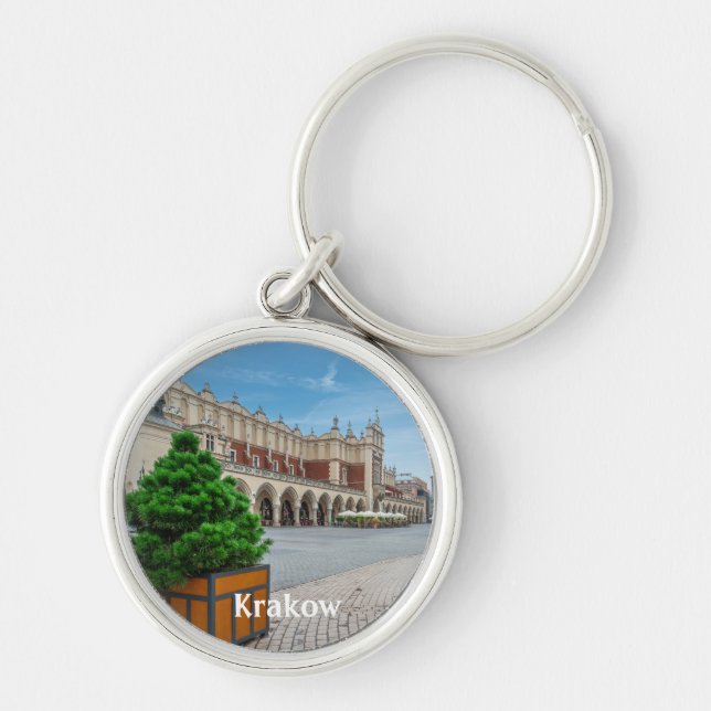 Llavero Plaza principal en el casco antiguo de Cracovia, P (Frente)