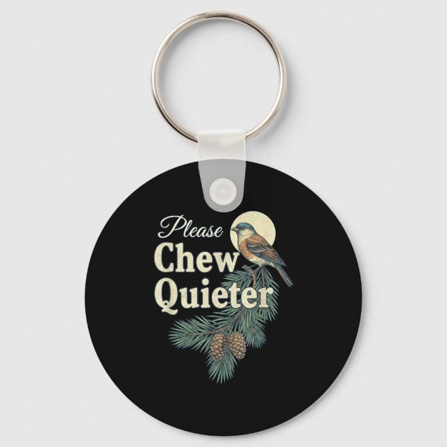 Llavero Please Chew Quieter Christmas Funny Novelty  (Anverso)