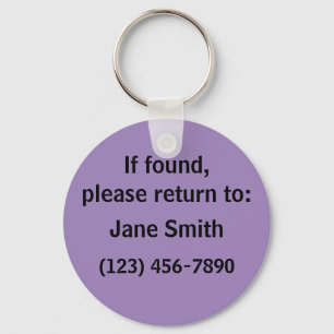 Llavero Please Return Lost Keys Keychain