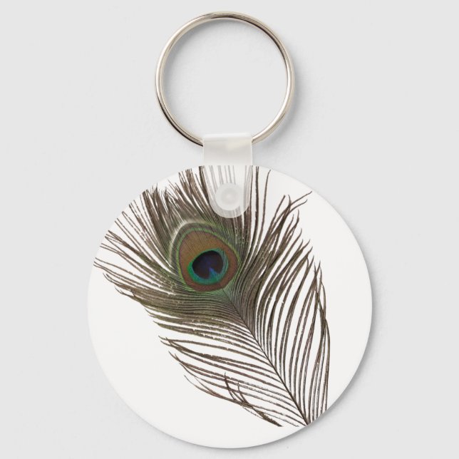 Llavero Pluma de pavo real (Anverso)
