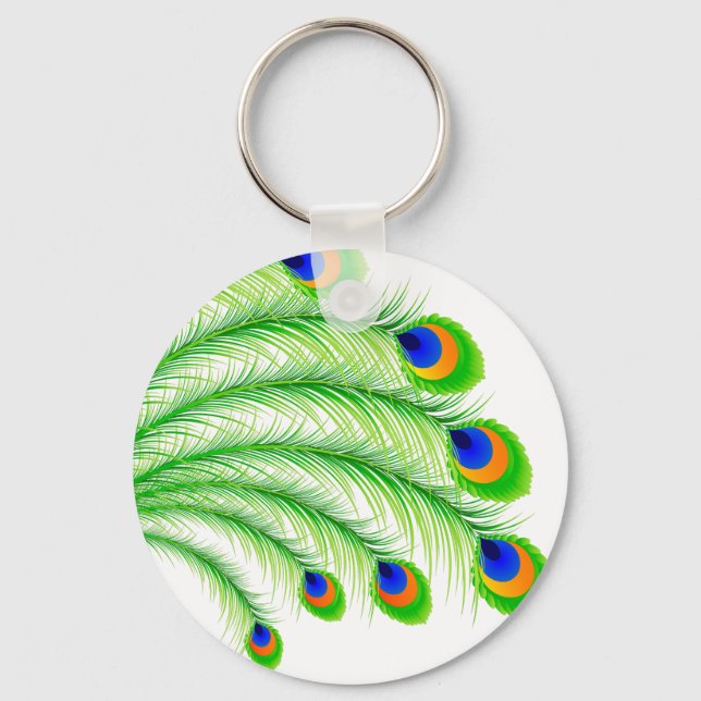 Llavero Plumas de pavo real (Anverso)