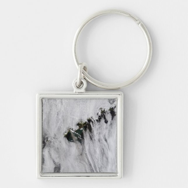 Llavero Plumas del volcán Okmok, Islas Aleutianas (Frente)