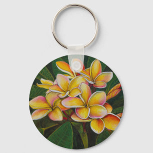 Llavero Plumeria del arco iris