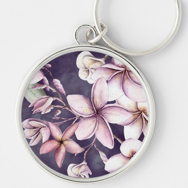 Llavero Plumeria Moonlight de Hawái (Frente)