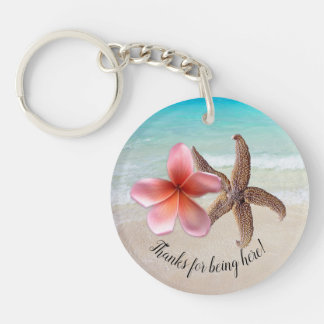 Llavero Plumeria Starfish Gracias A Los Clientes Favor