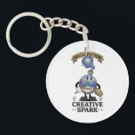 Llavero Poción Mágica Chispa Creativa Mascota Artista Retr<br><div class="desc">Impulsa tu imaginación con la poción mágica "Chispa Creativa" de la colección oficial de la marca Botto. Esta mascota de estilo vintage de los años 30 es la compañera perfecta para artistas y diseñadores. ¡Un regalo único para cualquiera que busque añadir un toque de inspiración retro a su estudio creativo!...</div>