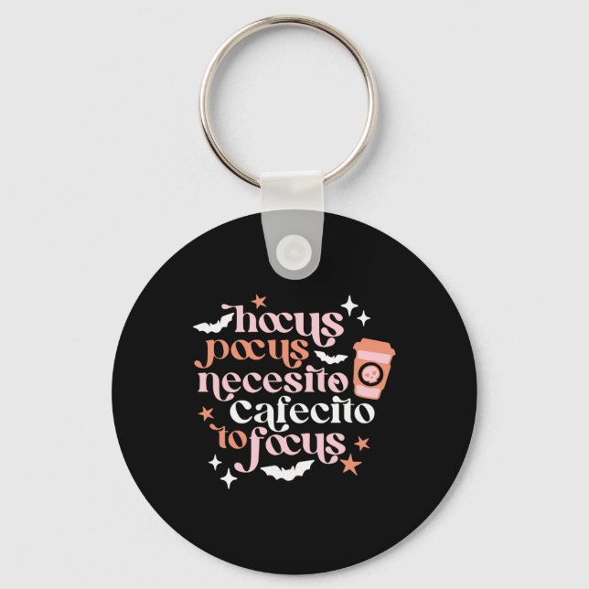 Llavero Pocus Necesito Cafecito Para Enfocar El Café De Ha (Anverso)
