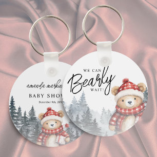 Llavero Podemos esperar a que Baby Shower de invierno