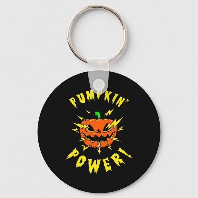 Llavero Poder de calabaza de Halloween (Anverso)