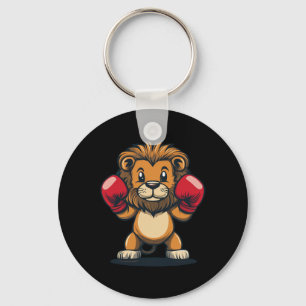 Llavero Poder De Knockout Con Este León De Guay Y Boxing G