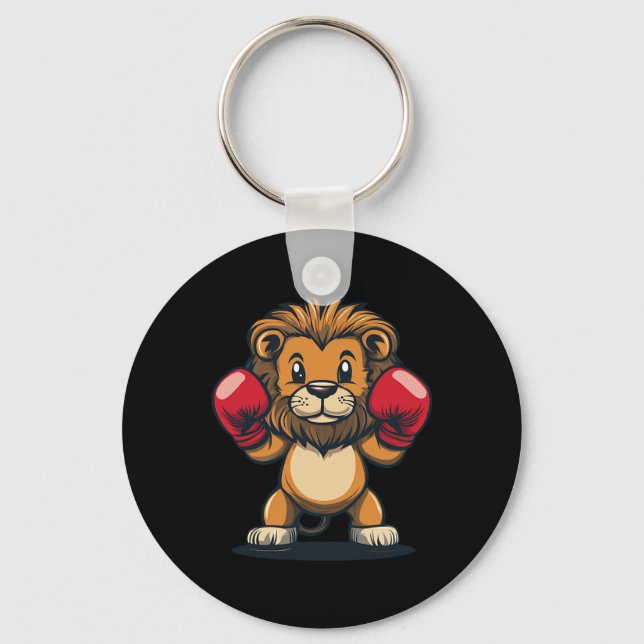 Llavero Poder De Knockout Con Este León De Guay Y Boxing G (Anverso)