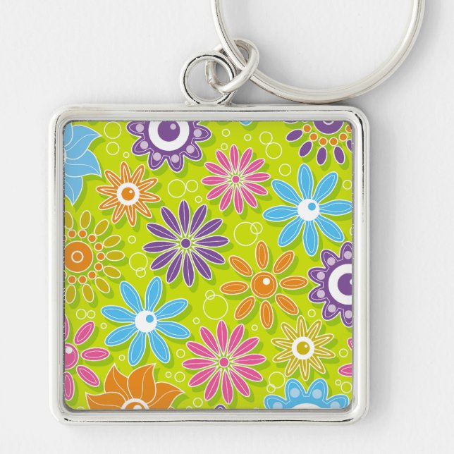 Llavero Poder Floral Primaveral Groovy (Frente)