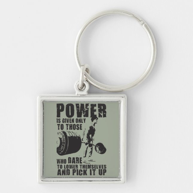 Llavero PODER - Motivación de la construcción de cuerpos (Frente)