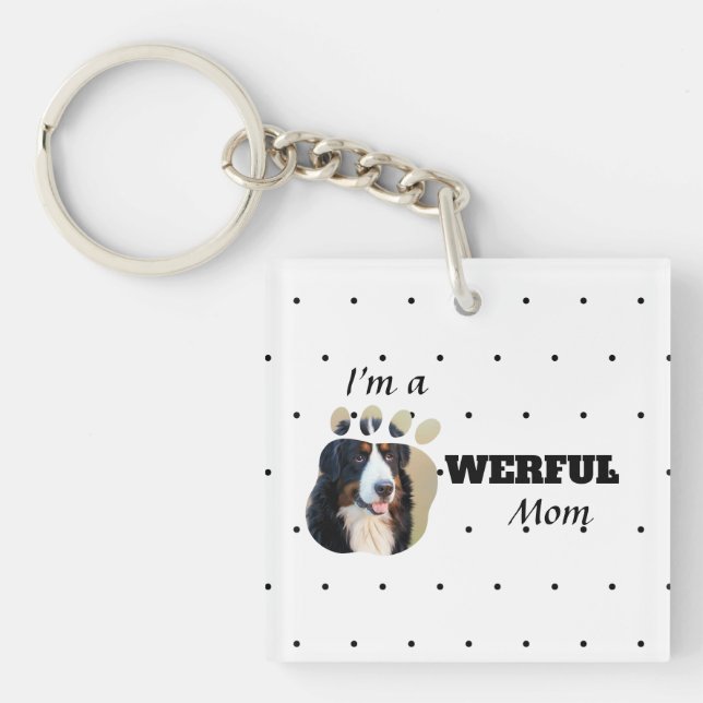 Llavero Poderosas patas de texto para gatos/perros para ma (Frente)