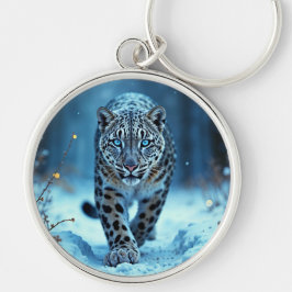 Llavero Poderoso depredador nevado salvaje belleza fría