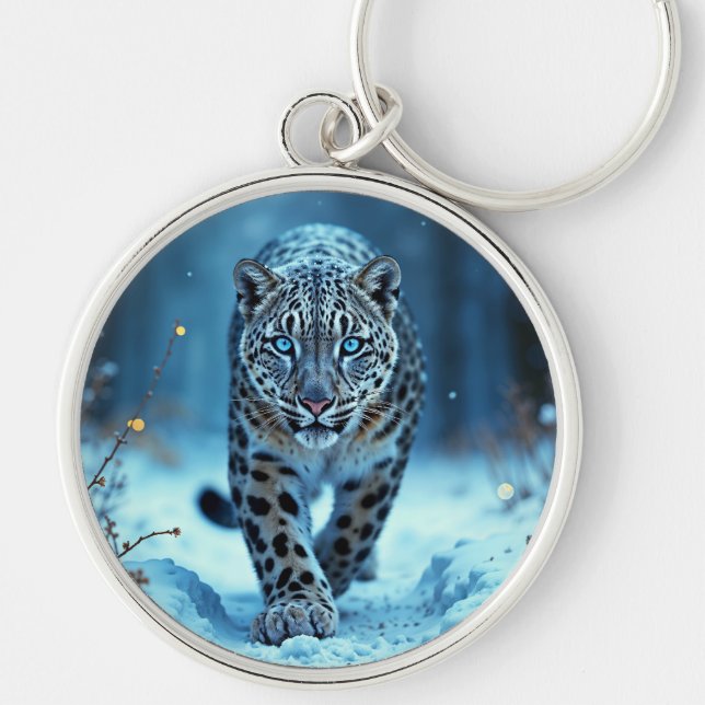 Llavero Poderoso depredador nevado salvaje belleza fría (Frente)