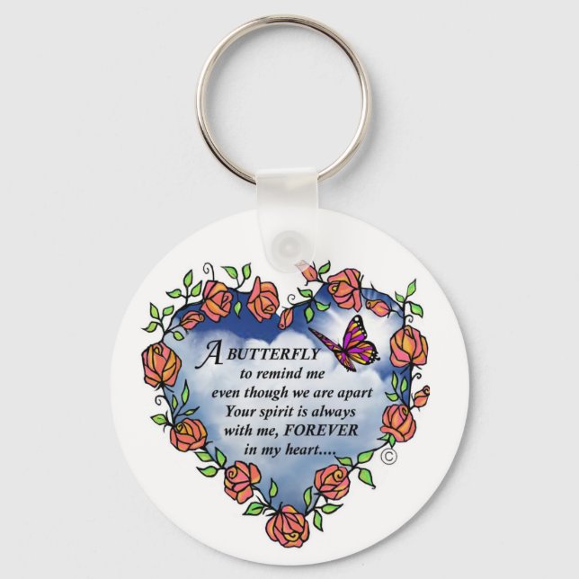 Llavero Poema de mariposa conmemorativo (Anverso)