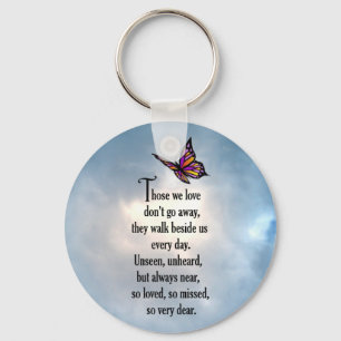 Llavero Poema "tan amado" de la mariposa