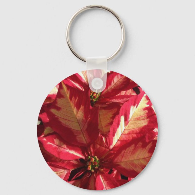 Llavero Poinsettia rosa (Anverso)