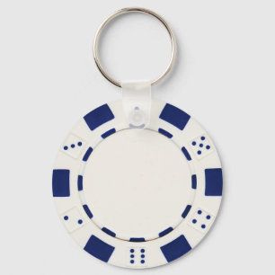 Llavero poker chip white