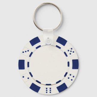 Llavero poker chip white