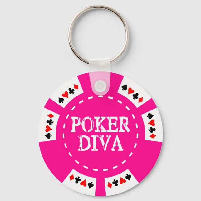 LLAVERO POKER DIVA POKER CHIP (Anverso)