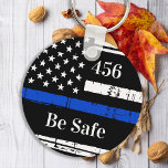 Llavero Policía de número de insignia personalizado delgad<br><div class="desc">Cadena de llaves Thin Blue personalizada para oficiales de policía y fuerzas del orden. Personaliza con el número de identificación del oficial. Este teclado personalizado de la policía es perfecto para regalos de graduación de la academia de policía a oficiales recién graduados, o regalos del departamento de policía. DERECHOS RESERVADOS...</div>