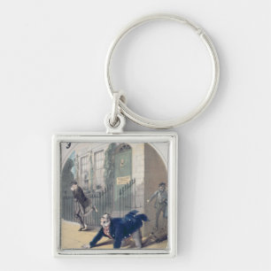 Llavero ¡Policía! ¡Policía! Cubierta de libro de la