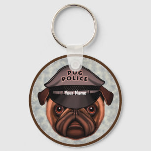 Llavero Policía Pug