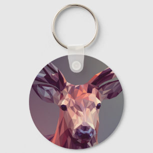 Llavero Polígonos de ciervo Diseño Gráfico Escala Animal P