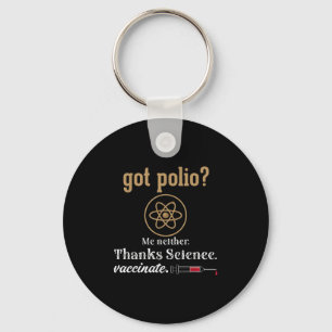Llavero Polio científico del humor divertido vacunado